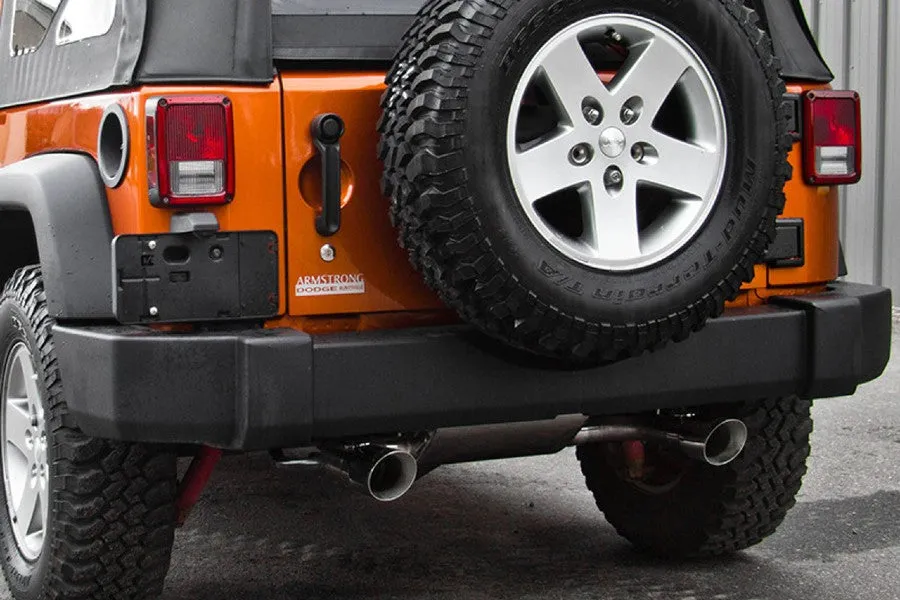 2007-18 Jeep Wrangler JK MBRP T409 Stainless Steel Pro Series 2.5in Axle Back Exhaust System - Dual Rear Exit