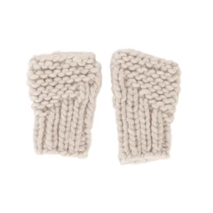 Acorn Journey Fingerless Mittens - Oatmeal