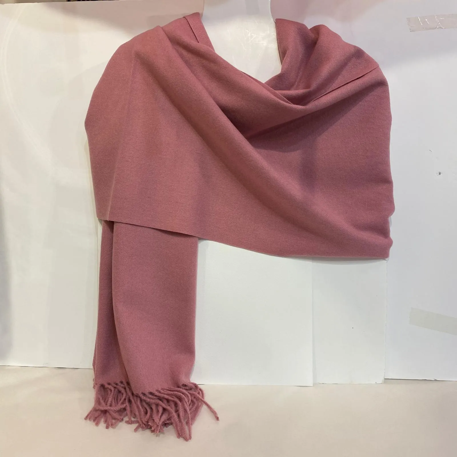 Adele - Cashmere Wool Blend Scarf - Rose