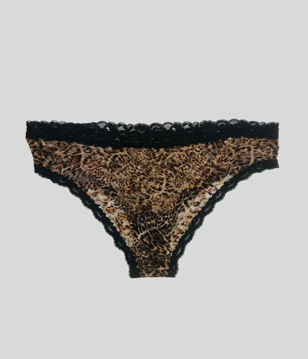 Animal Print High Leg Briefs