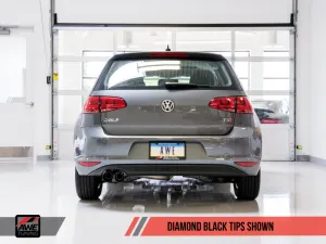 AWE Tuning VW MK7 Golf 1.8T Touring Edition Exhaust w/Diamond Black Tips (90mm)