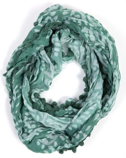 Batik Pom Infinity Scarves