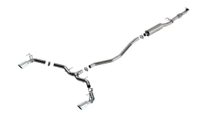 BORLA 140922 Cat-Back Exhaust System S-TYPE 2.50", TIP 4.5" Bright Chrome, T-304 Stainless Steel for HONDA Civic 1.5L/ ACURA Integra 2022-2023