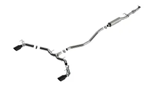 BORLA 140922BC Cat-Back Exhaust System S-TYPE 2.50", TIP 4.5" Black Chrome, T-304 Stainless Steel for HONDA Civic 1.5L/ ACURA Integra 2022-2023