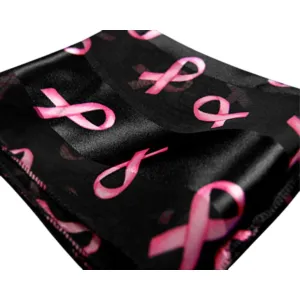 Breast Cancer Awareness Ribbon Scarves in Black