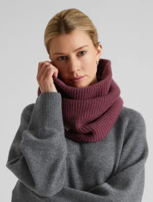 Cashmere snood "Erika" - Wild plum