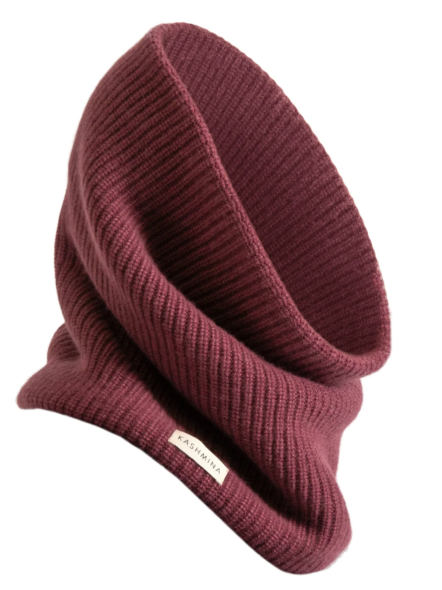 Cashmere snood "Erika" - Wild plum