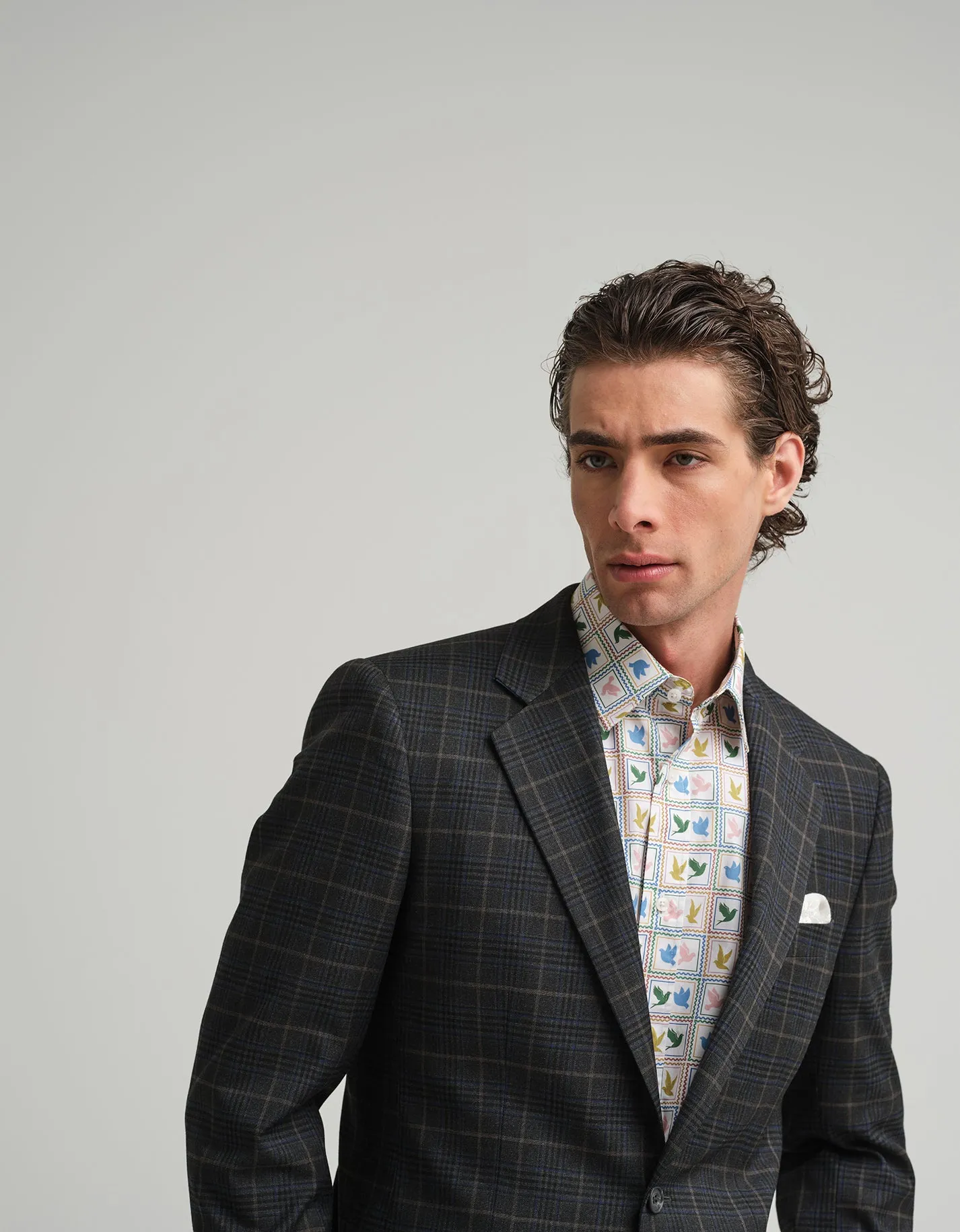 Charcoal Check 2 Piece Suit