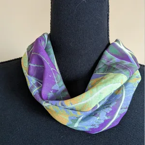 Chiffon Scarf - Rainforest (Green&Lilac)