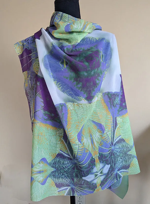 Chiffon Scarf - Rainforest (Green&Lilac)