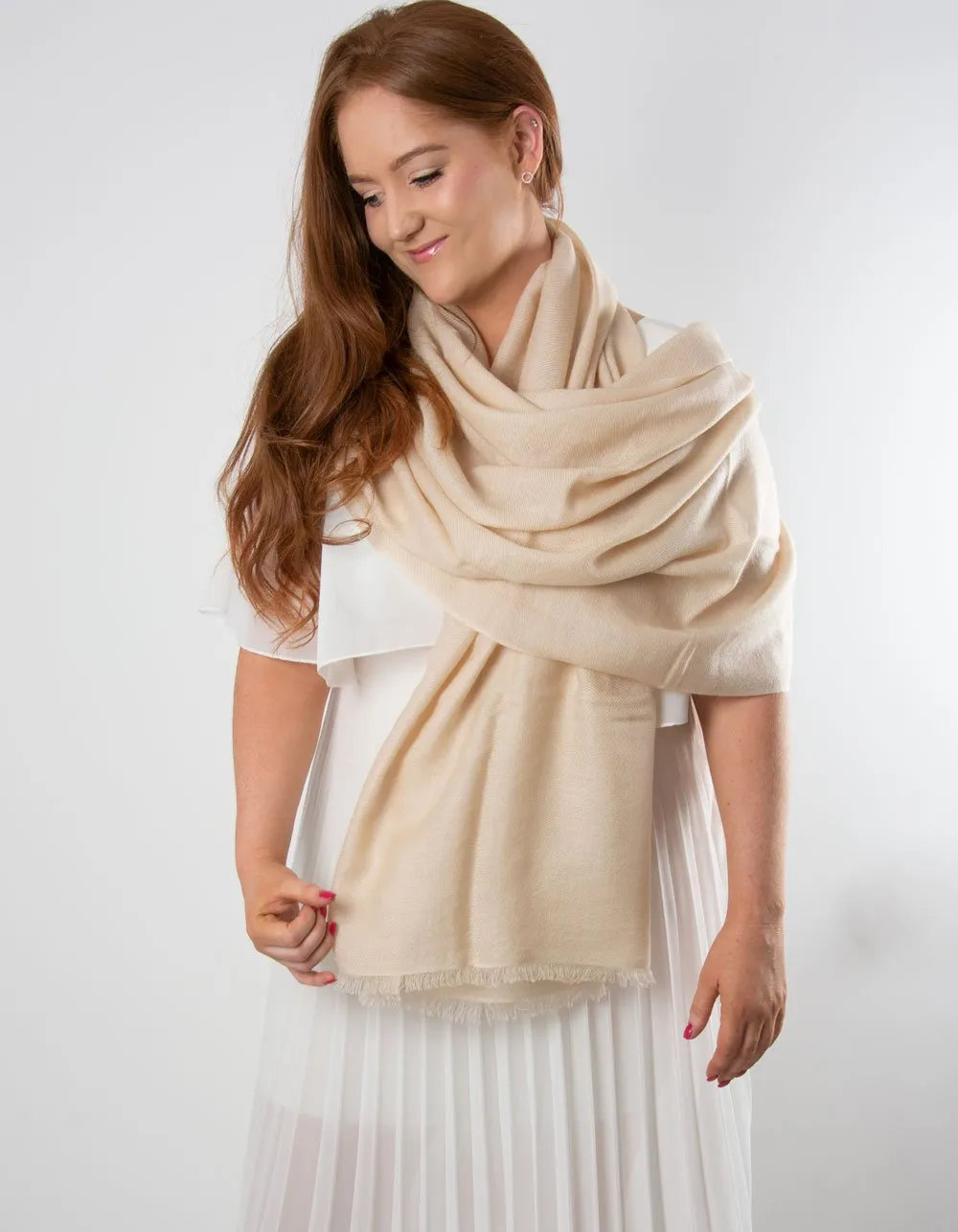 Cream Cashmere Pashmina