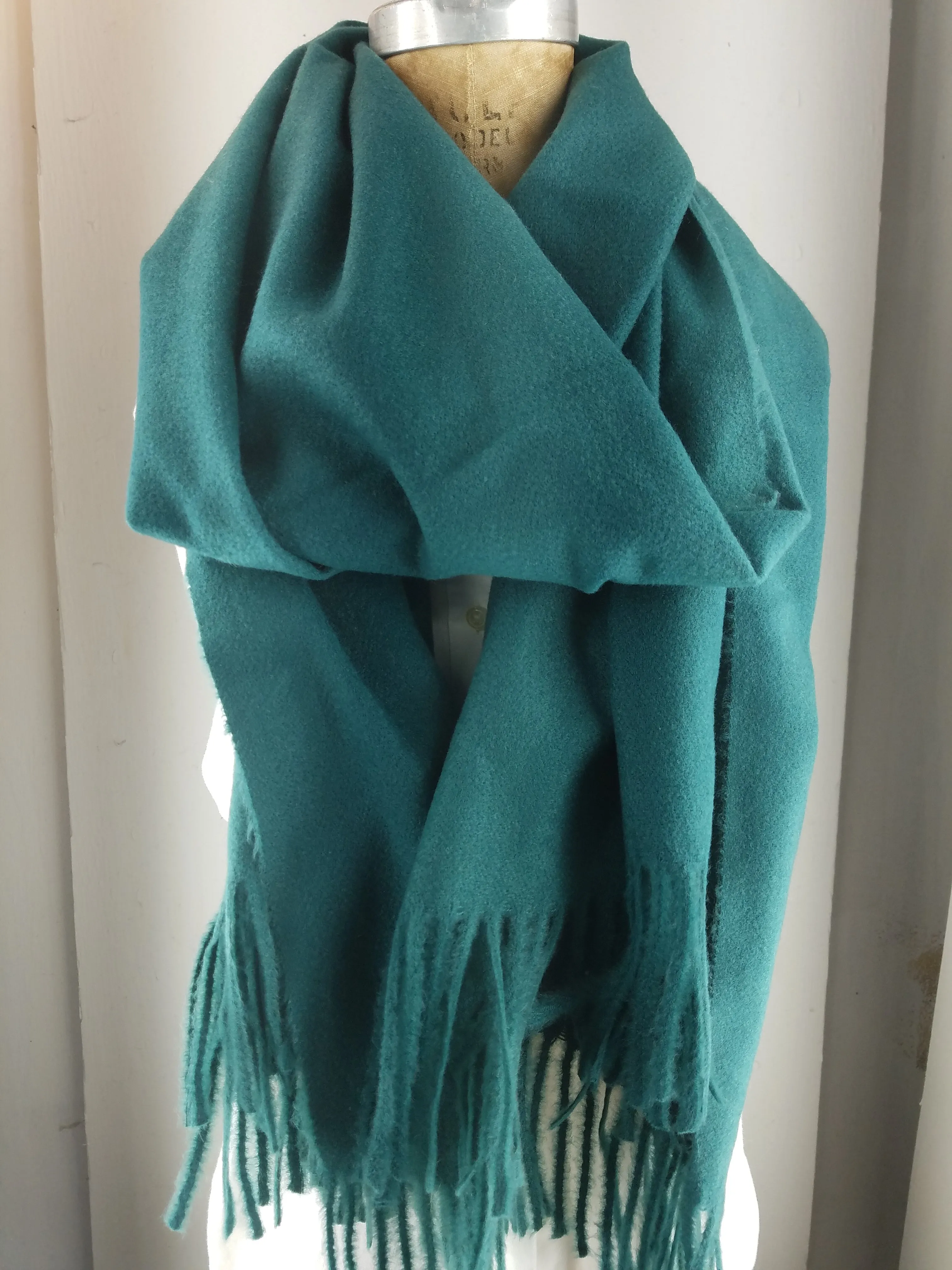 Dark Green shawl, Cashmere Blend