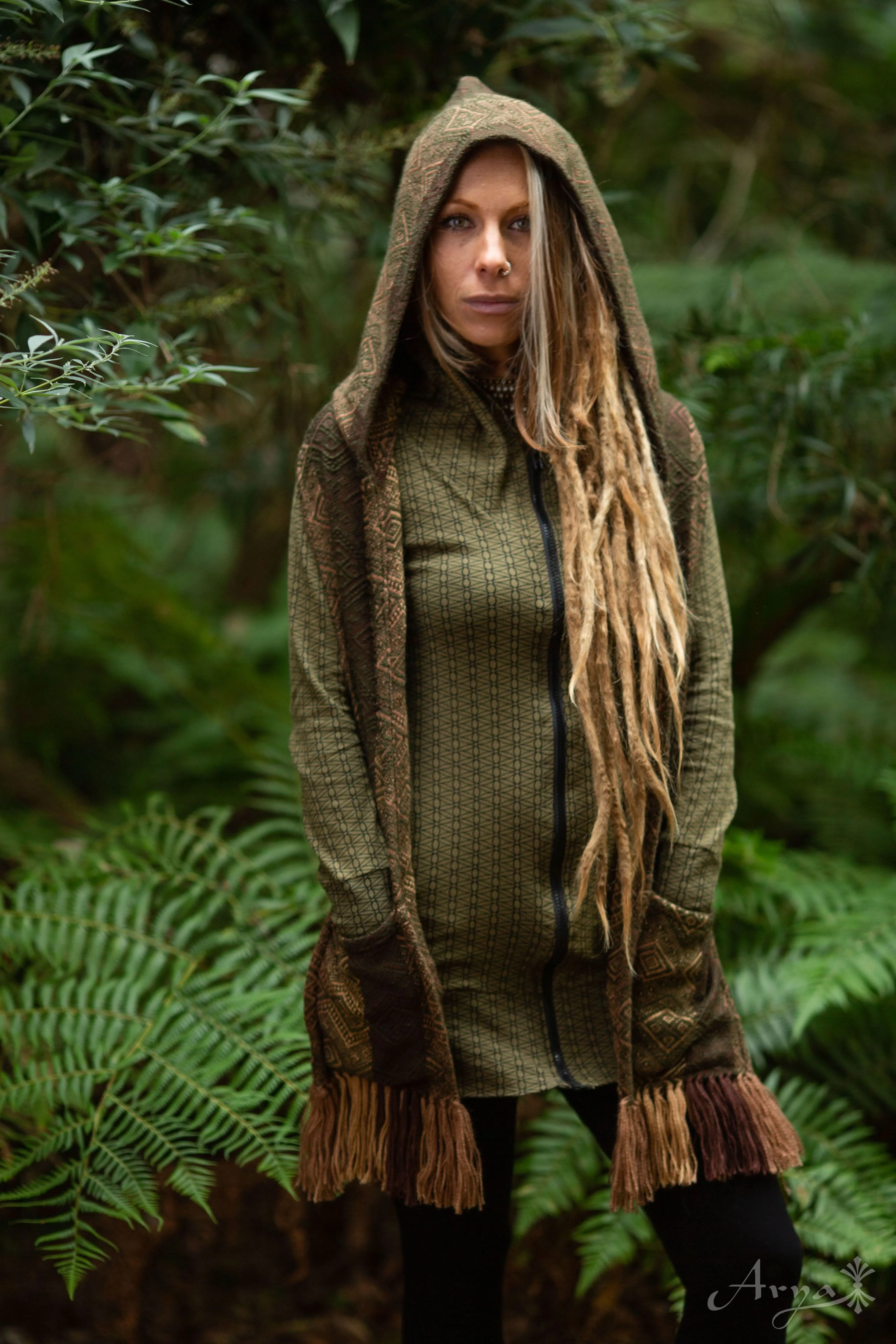 Earth Tribe Hoodie Scarf with Pockets - Wholesale