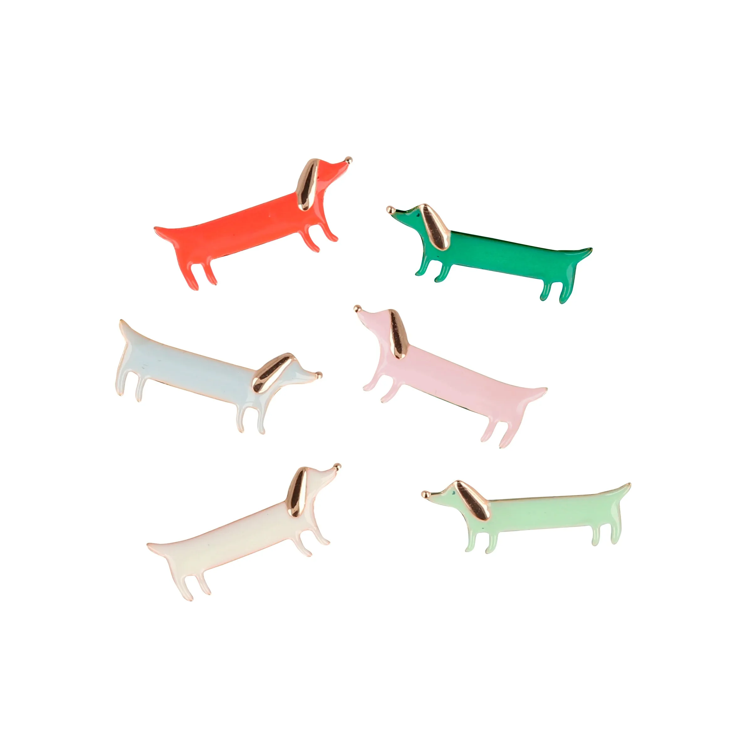 Festive Stripe Sausage Dog No-Snap Crackers (x 6)