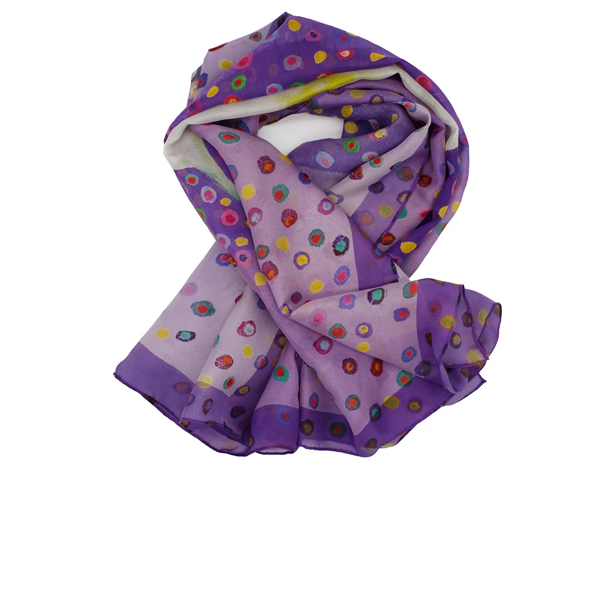 FLOAT Silk Square Scarf Neckerchief Calla Lily