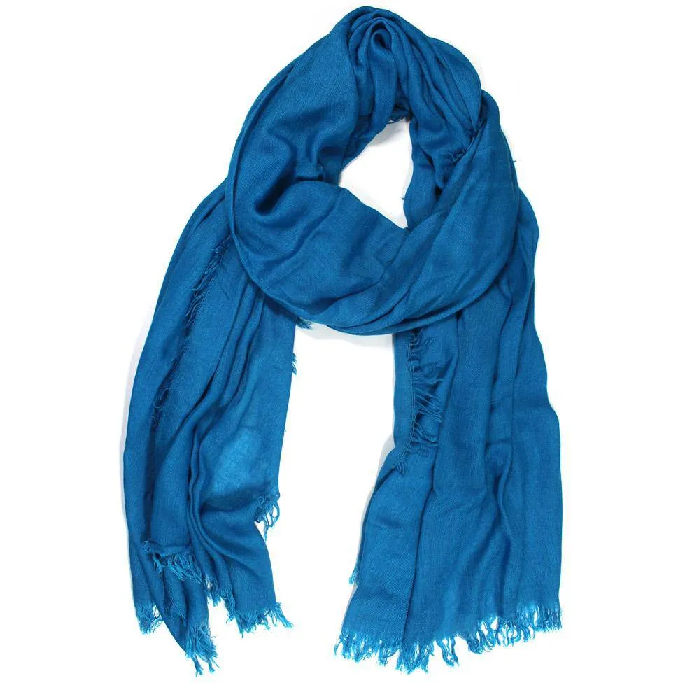 Fringe Pashmina - Blue