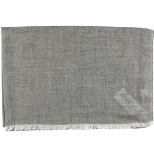 Lanvin Scarf Gray Solid - Cashmere Silk Shawl SALE