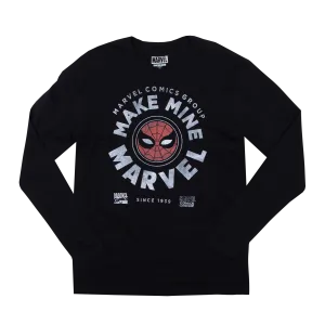 Marvel Comics Vintage Spidey Black Long Sleeve