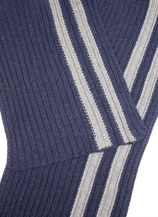 Men's Two-Tone Stripe Knitted Scarf