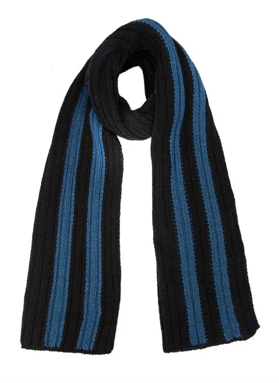 Men's Two-Tone Stripe Knitted Scarf