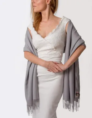 Mid Grey Wedding Pashmina