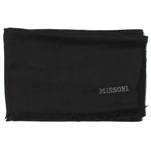 Missoni Scarf Dark Gray Black - Alpaca Silk Designer Shawl