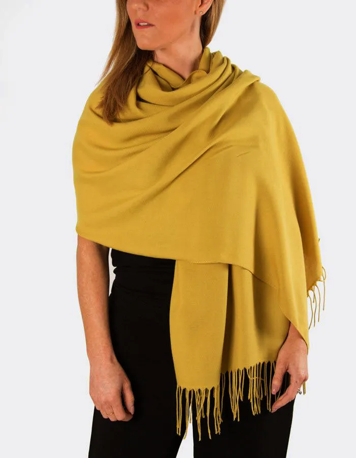 Mustard Yellow Pashmina