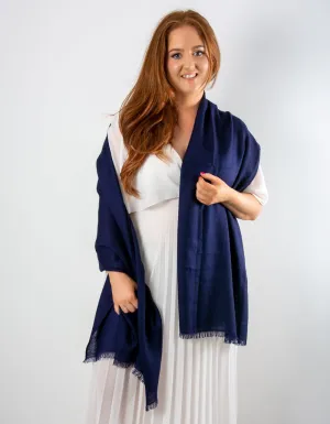 Navy Cashmere Pashmina