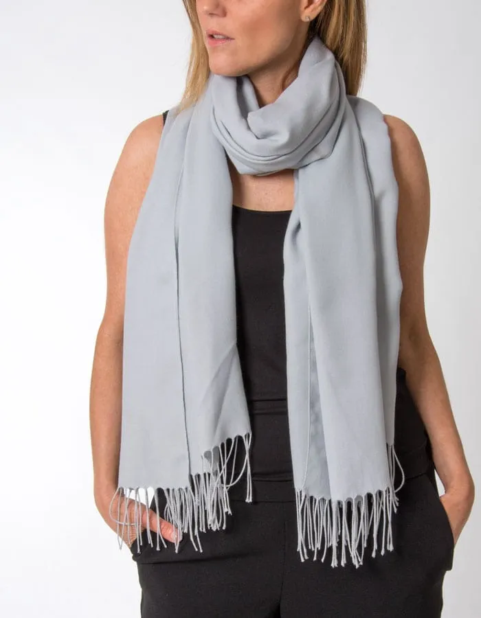 Pale Grey Pashmina