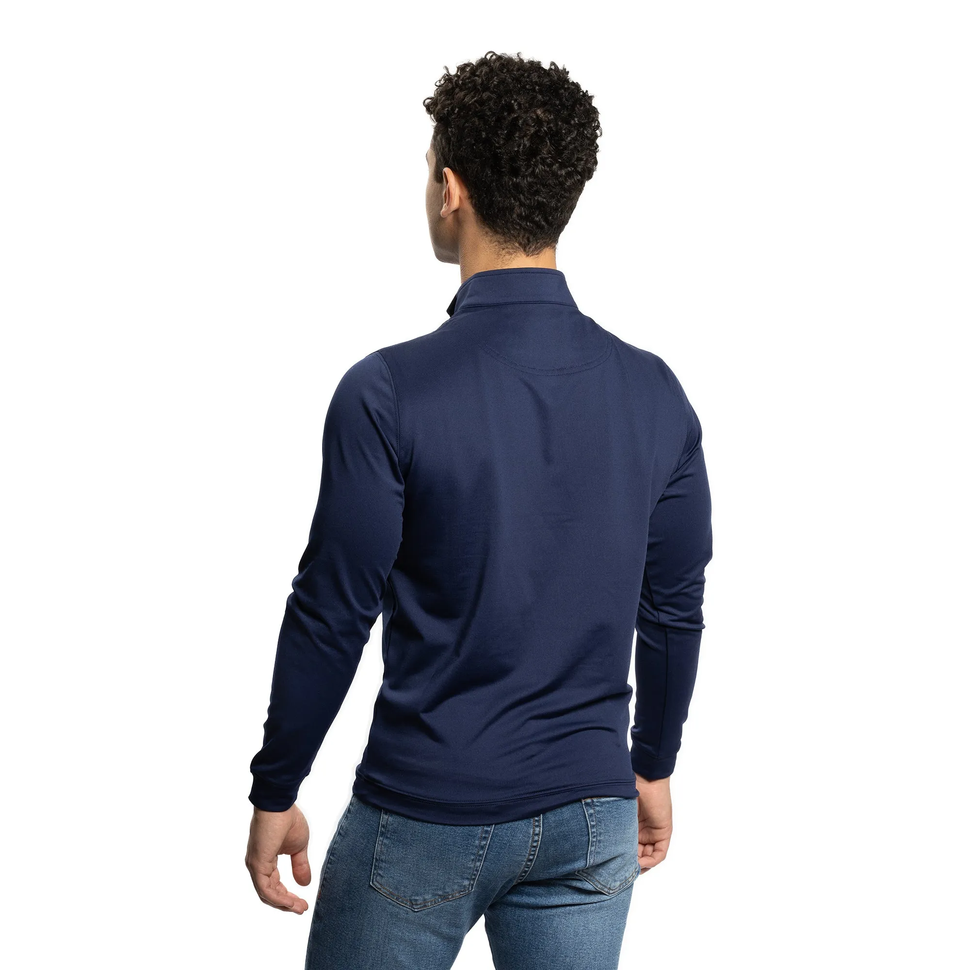 Performance Quarter Zips - Navy