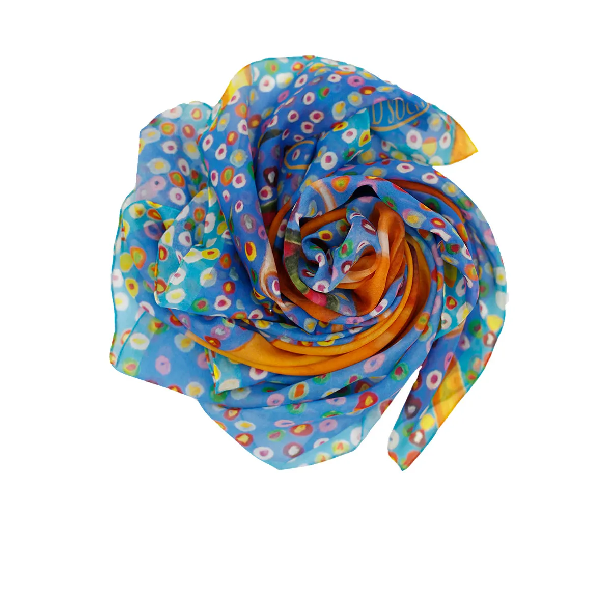 RESONATE Silk Neckerchief Square Scarf Tuba/Rose