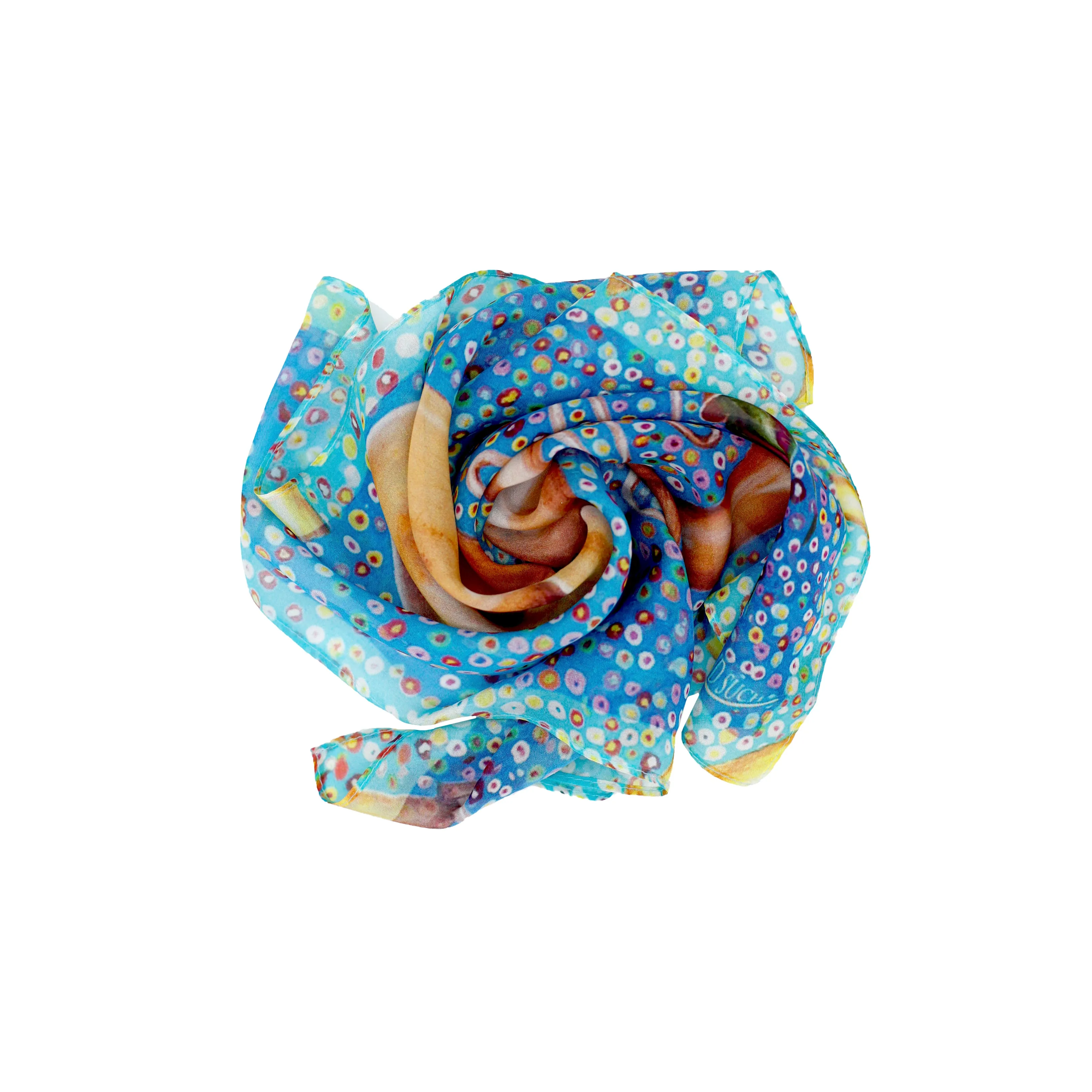 RESONATE Silk Neckerchief Square Scarf Tuba/Rose