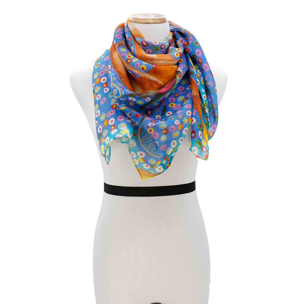 RESONATE Silk Neckerchief Square Scarf Tuba/Rose