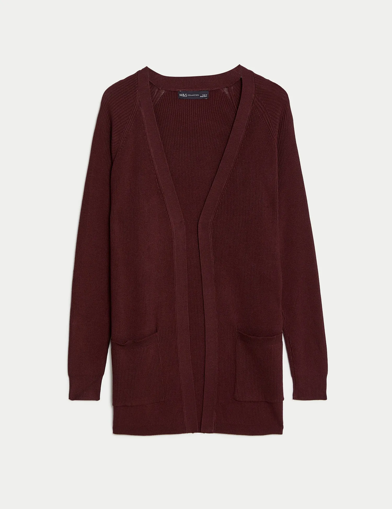 Ribbed Edge to Edge Longline Cardigan