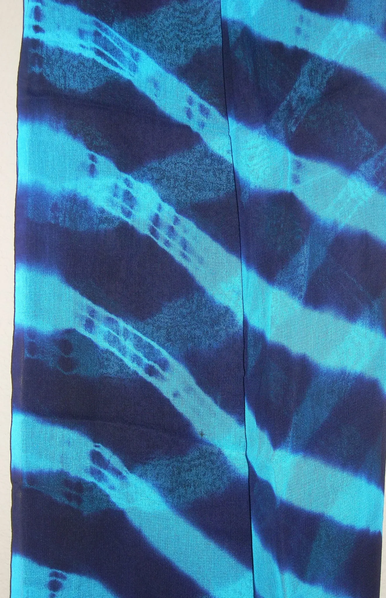 Scarf 427 Georgette Tie Dye Blue Firozi Chunni Dupatta Shieno Sarees