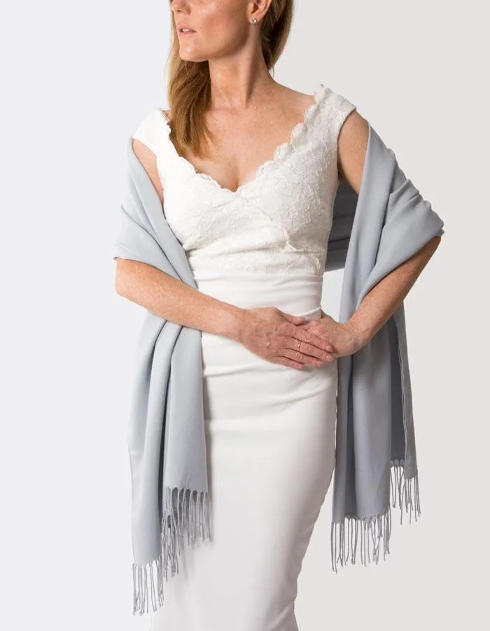 Silver Wedding Pashmina