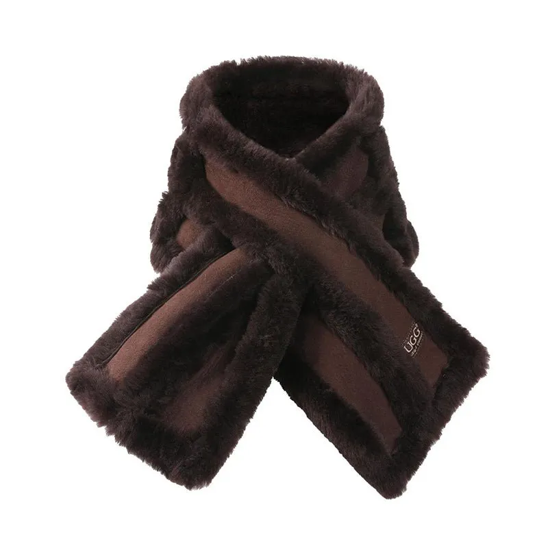 UGG Double Cuff Sheepskin Scarf