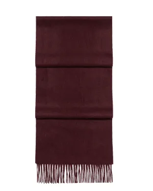 Unisex Woven Cashmere Scarf Claret Red