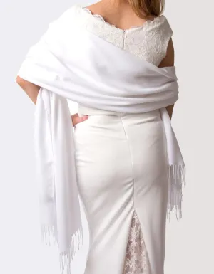 White Wedding Pashmina