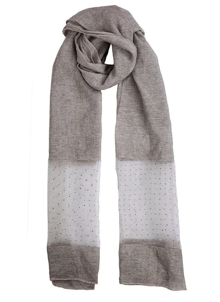 Women's Diamante Scattered Lightweight Scarf